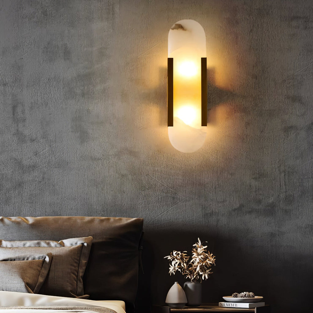 Alba Oblong Alabaster Wall Sconce