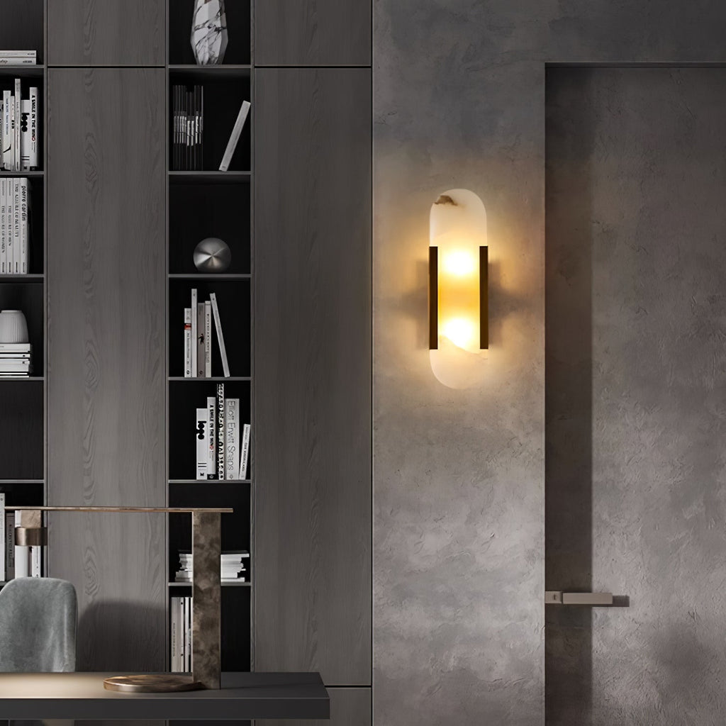 Alba Oblong Alabaster Wall Sconce