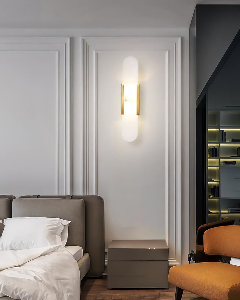 Alba Oblong Alabaster Wall Sconce