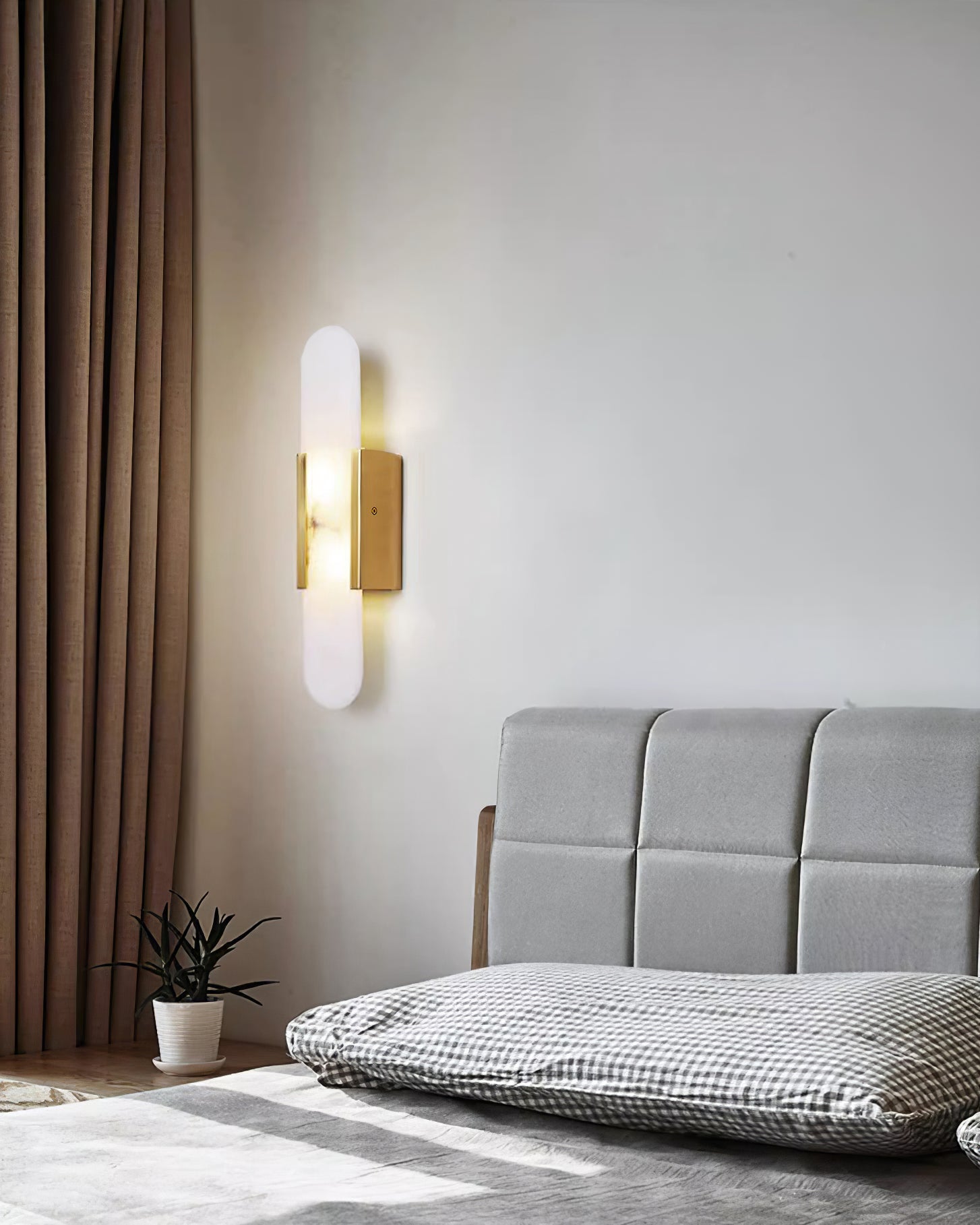 Alba Oblong Alabaster Wall Sconce