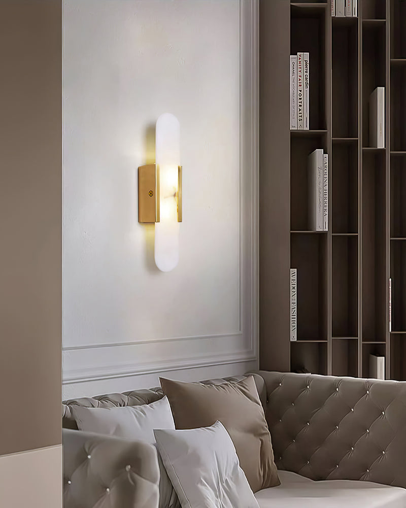 Alba Oblong Alabaster Wall Sconce