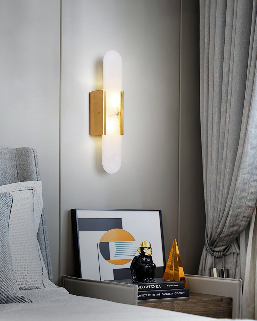 Alba Oblong Alabaster Wall Sconce