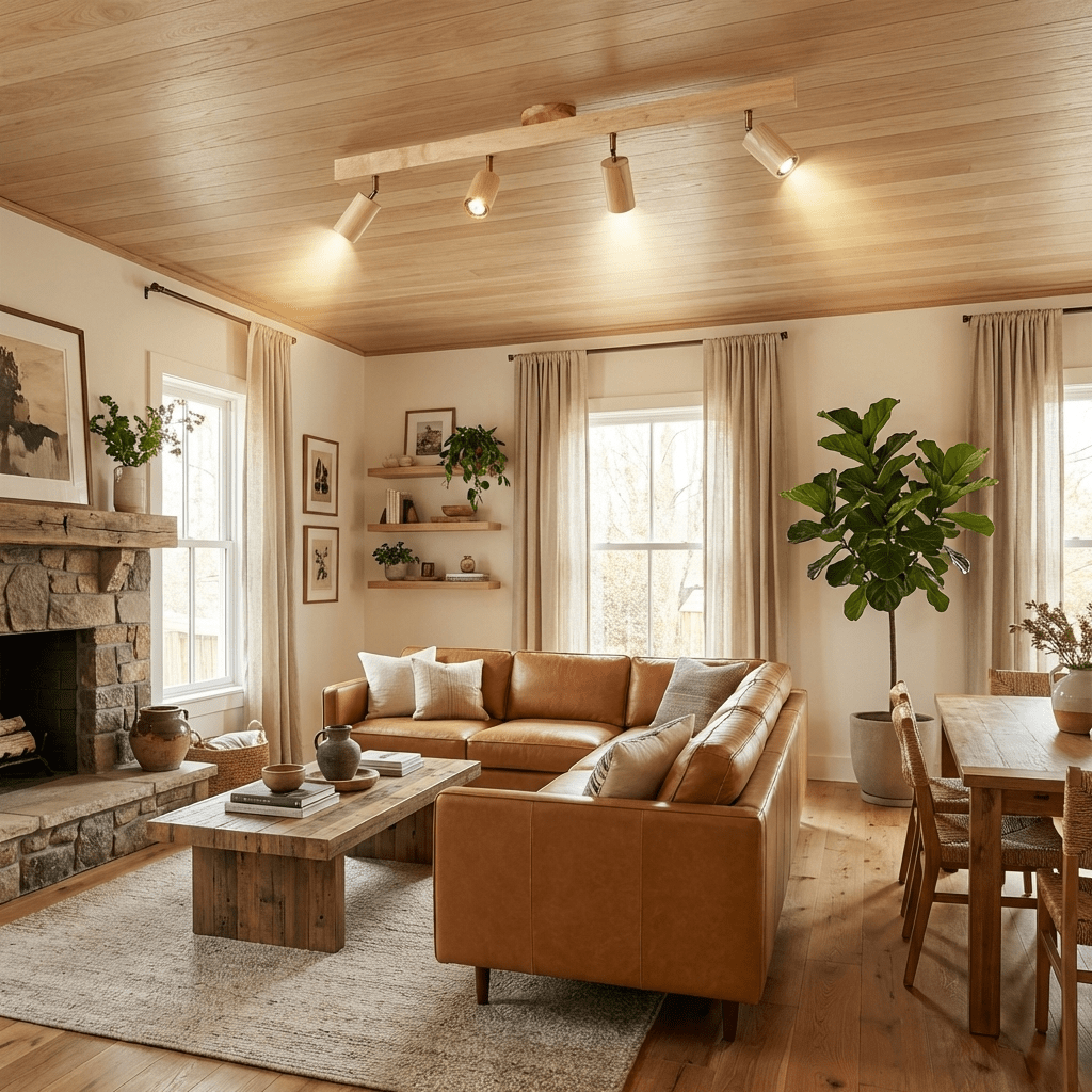 Beam Natural Wood Spotlight