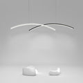 2 Piece Set Arc-Shaped Aluminum Acrylic Pendant Lighting LED Ceiling Lights