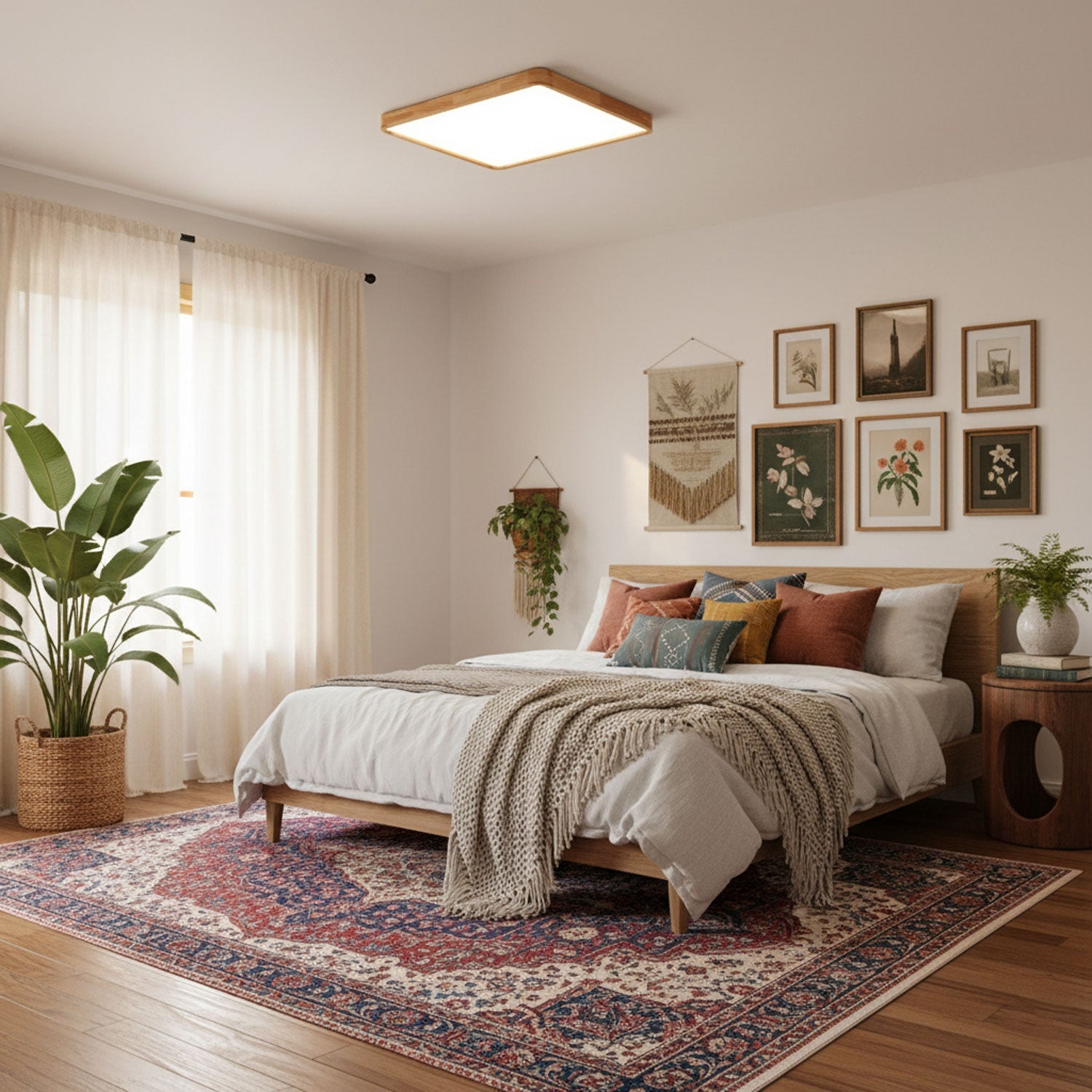 Geo Wooden Ceiling Light