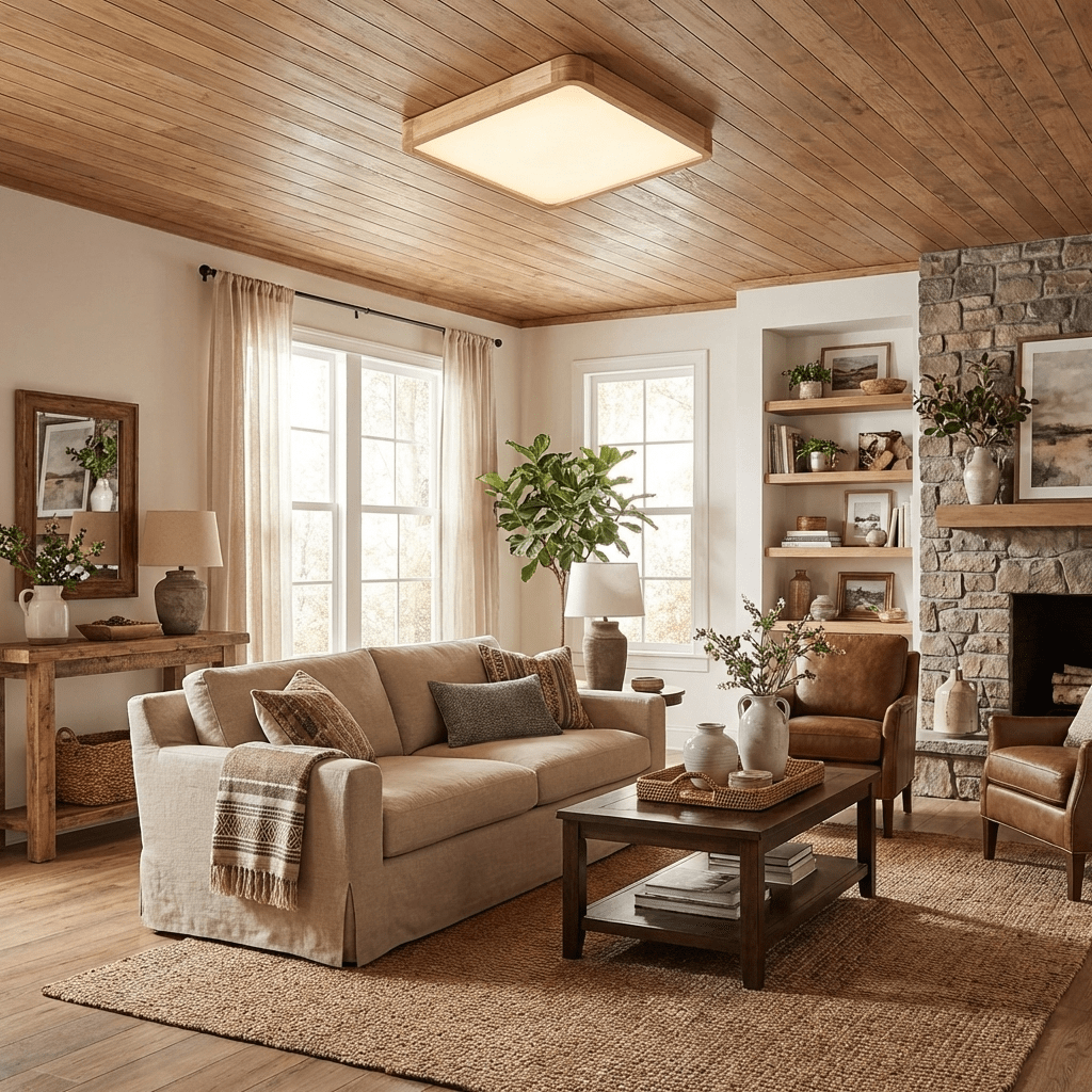 Geo Wooden Ceiling Light