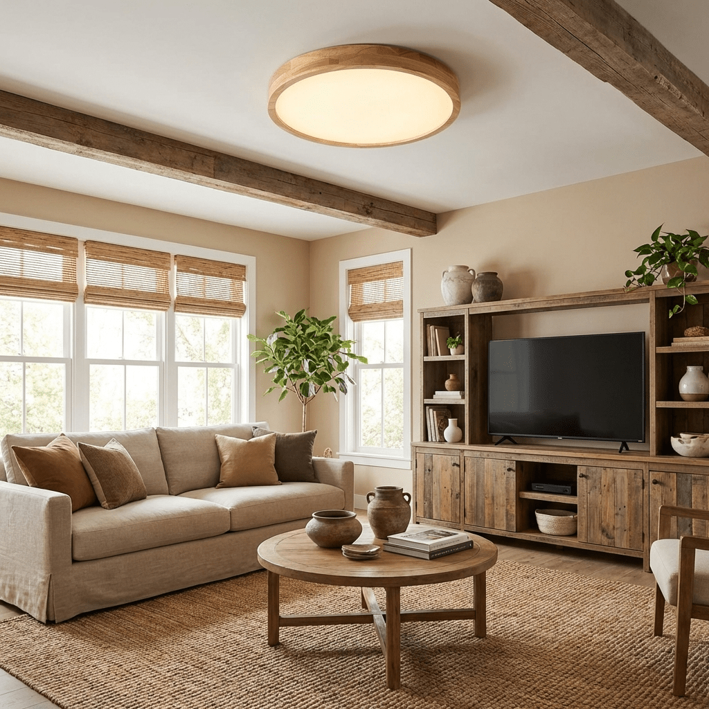 Geo Wooden Ceiling Light