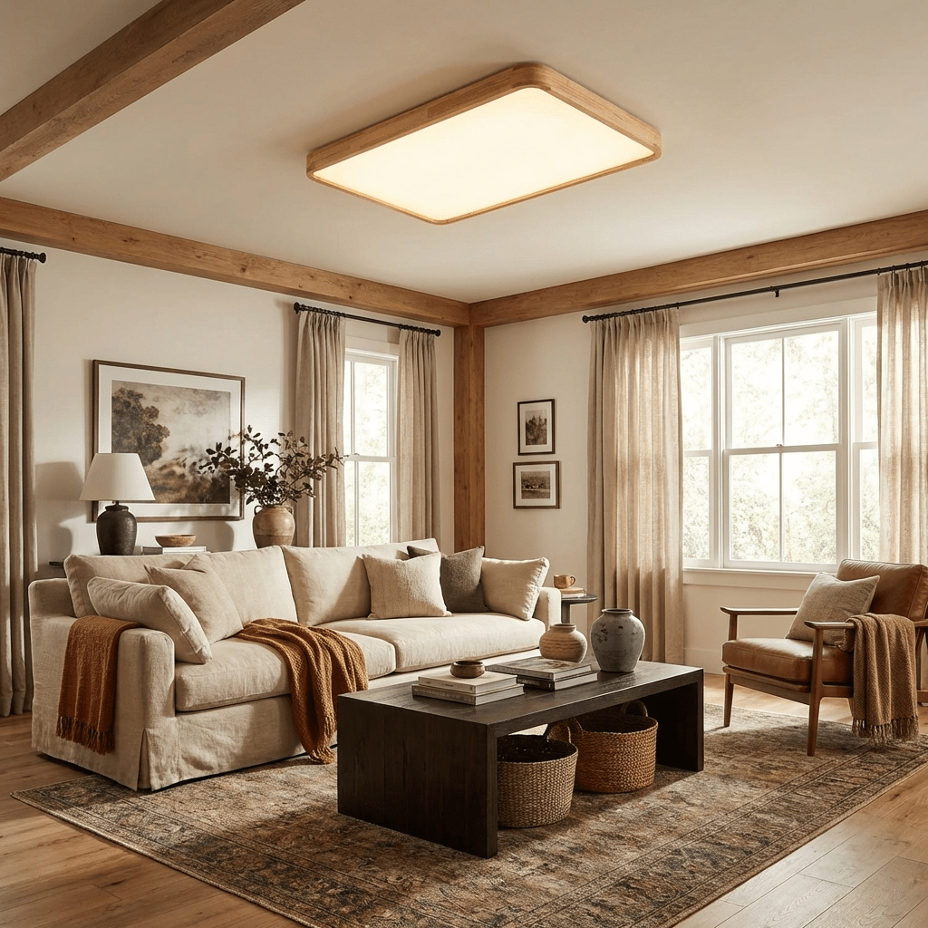 Geo Wooden Ceiling Light