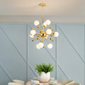 12 Light Sputnik Chandelier Nordic Style Gold Iron LED Ceiling Light