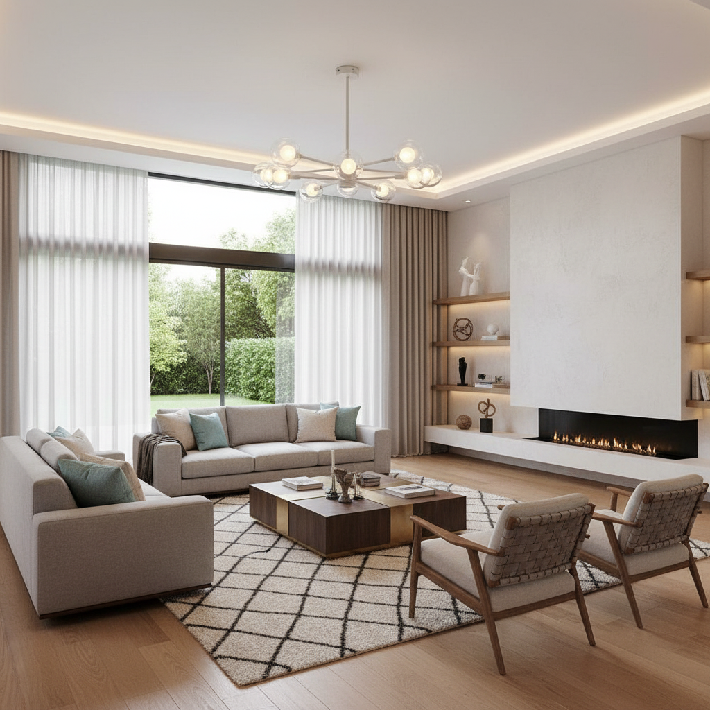 10-light Glass LED White Contemporary Chandeliers Hanging Lamp Pendant Light