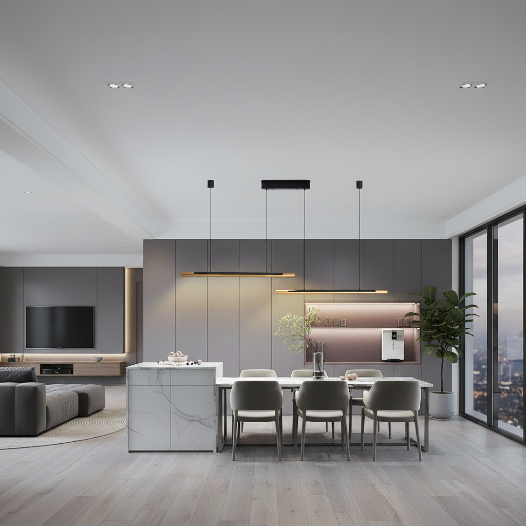 2 Light Linear Pendant Minimalist Dual-Head Ceiling Lights