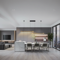 2 Light Linear Pendant Minimalist Dual-Head Ceiling Lights