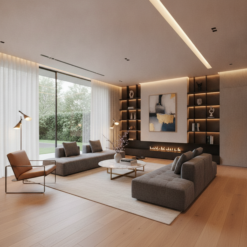 2 Overlapping Triangles Flush Mount Ceiling Light Abstract LED Light