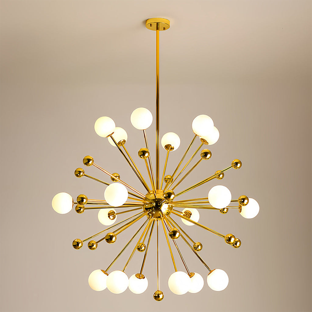 12 Light Sputnik Chandelier Nordic Style Gold Iron LED Ceiling Light