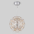 12 inch Stanless Steel LED Endless Woven Sphere Pendant Modern Lights